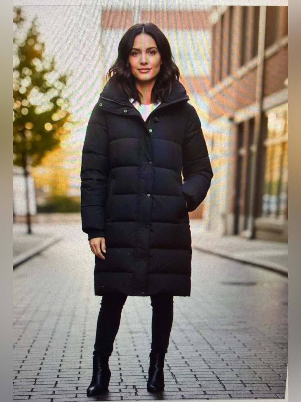 BCBGeneration Long Hooded Black Puffer Coat - Large